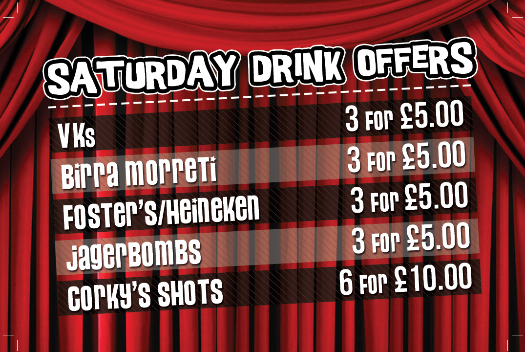 saturday drink offers
